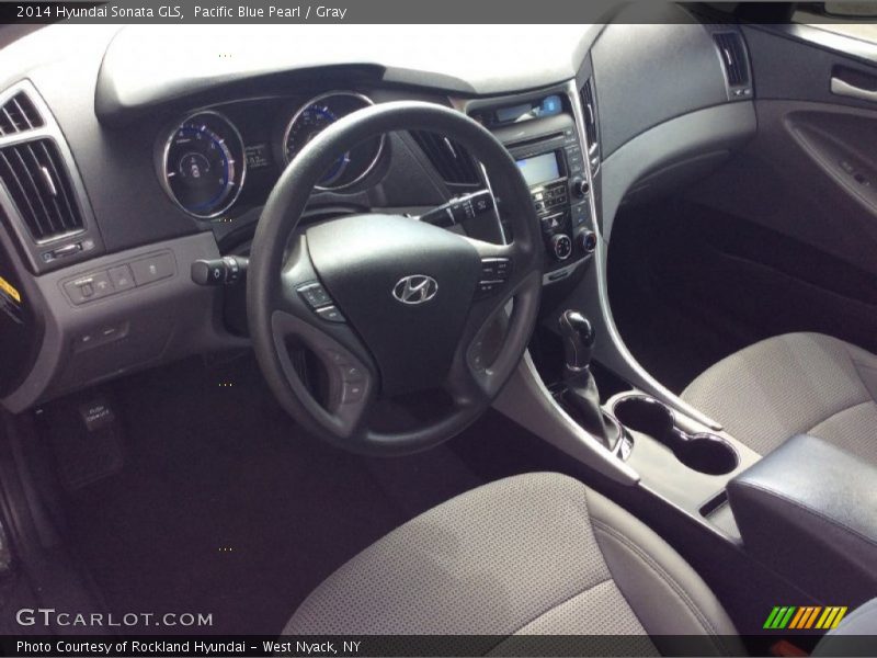 Pacific Blue Pearl / Gray 2014 Hyundai Sonata GLS