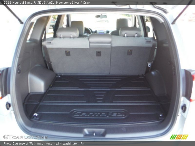 Moonstone Silver / Gray 2012 Hyundai Santa Fe SE V6 AWD