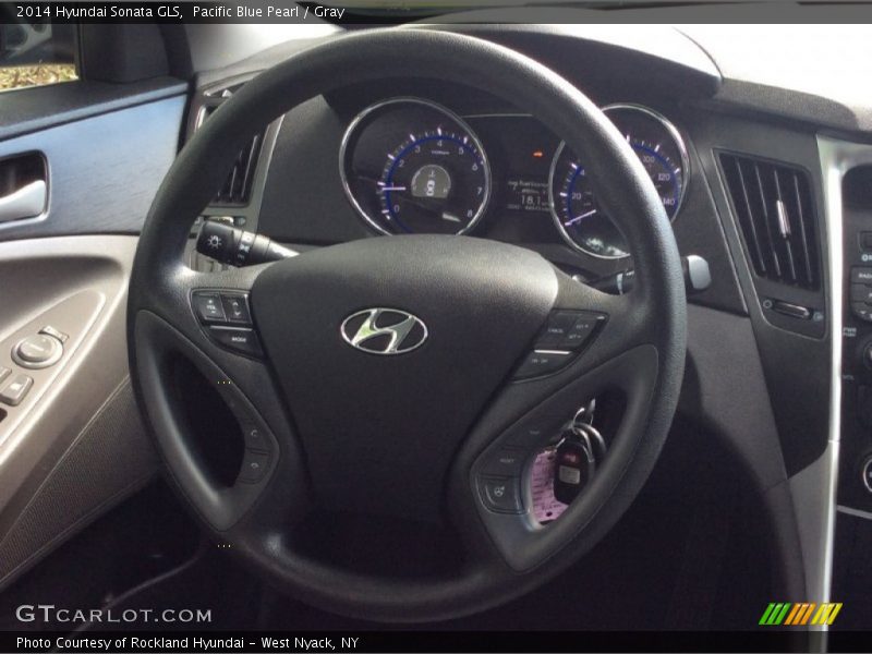 Pacific Blue Pearl / Gray 2014 Hyundai Sonata GLS