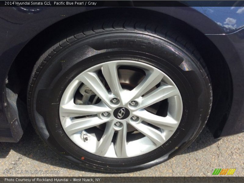 Pacific Blue Pearl / Gray 2014 Hyundai Sonata GLS