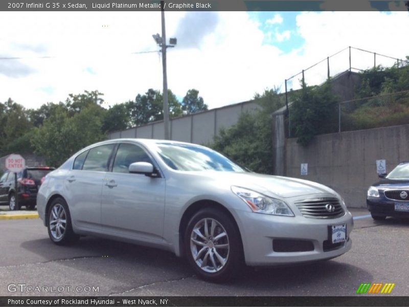 Liquid Platinum Metallic / Graphite Black 2007 Infiniti G 35 x Sedan