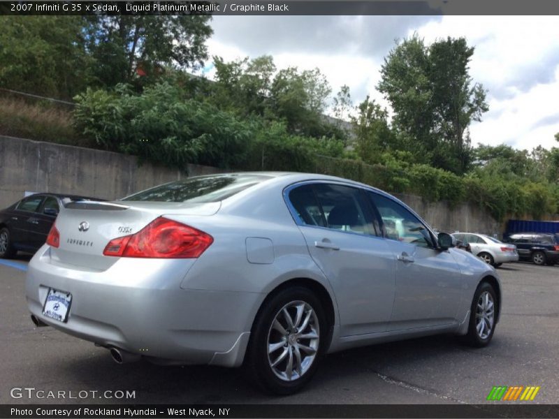 Liquid Platinum Metallic / Graphite Black 2007 Infiniti G 35 x Sedan