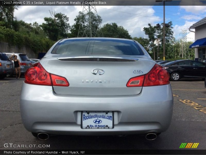 Liquid Platinum Metallic / Graphite Black 2007 Infiniti G 35 x Sedan