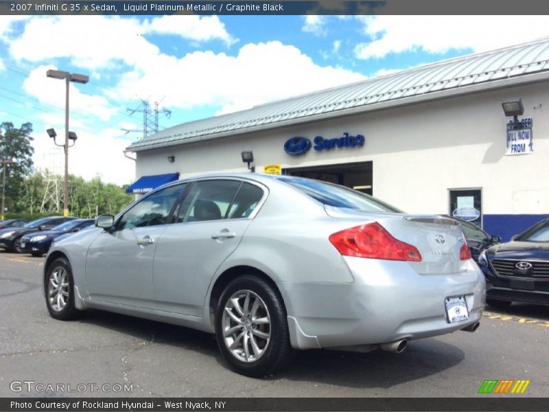 Liquid Platinum Metallic / Graphite Black 2007 Infiniti G 35 x Sedan