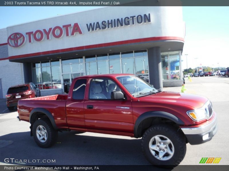 Impulse Red Pearl / Oak 2003 Toyota Tacoma V6 TRD Xtracab 4x4