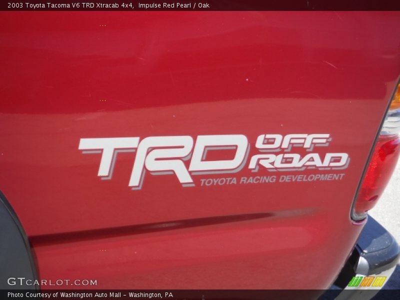 Impulse Red Pearl / Oak 2003 Toyota Tacoma V6 TRD Xtracab 4x4