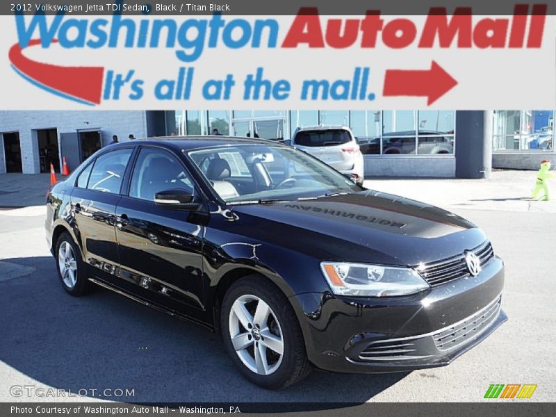 Black / Titan Black 2012 Volkswagen Jetta TDI Sedan