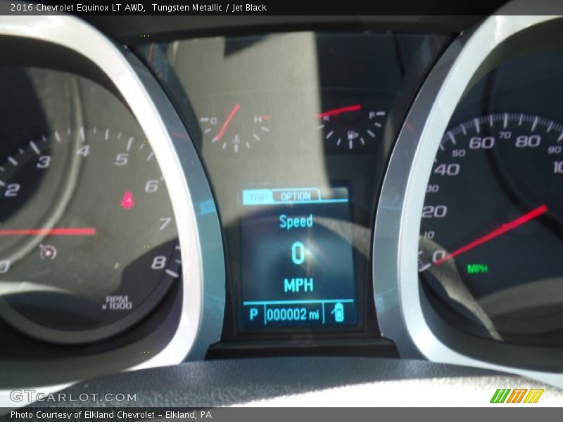 Tungsten Metallic / Jet Black 2016 Chevrolet Equinox LT AWD