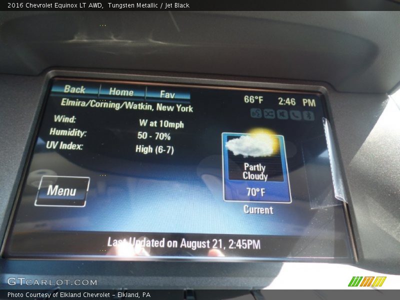 Tungsten Metallic / Jet Black 2016 Chevrolet Equinox LT AWD