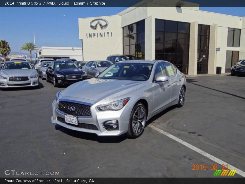 Liquid Platinum / Graphite 2014 Infiniti Q 50S 3.7 AWD