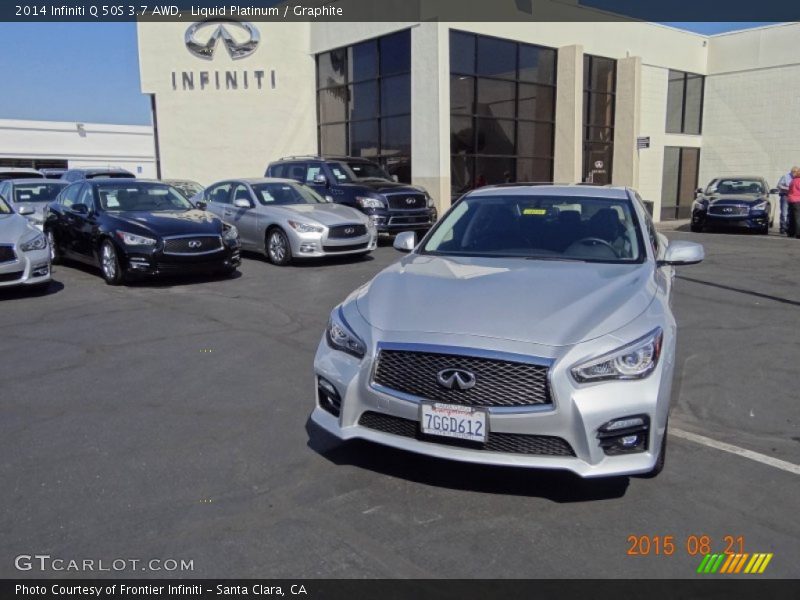 Liquid Platinum / Graphite 2014 Infiniti Q 50S 3.7 AWD