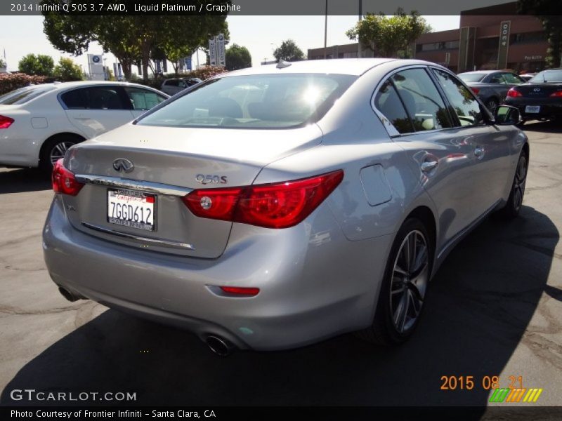 Liquid Platinum / Graphite 2014 Infiniti Q 50S 3.7 AWD