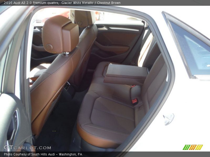 Glacier White Metallic / Chestnut Brown 2016 Audi A3 2.0 Premium quattro