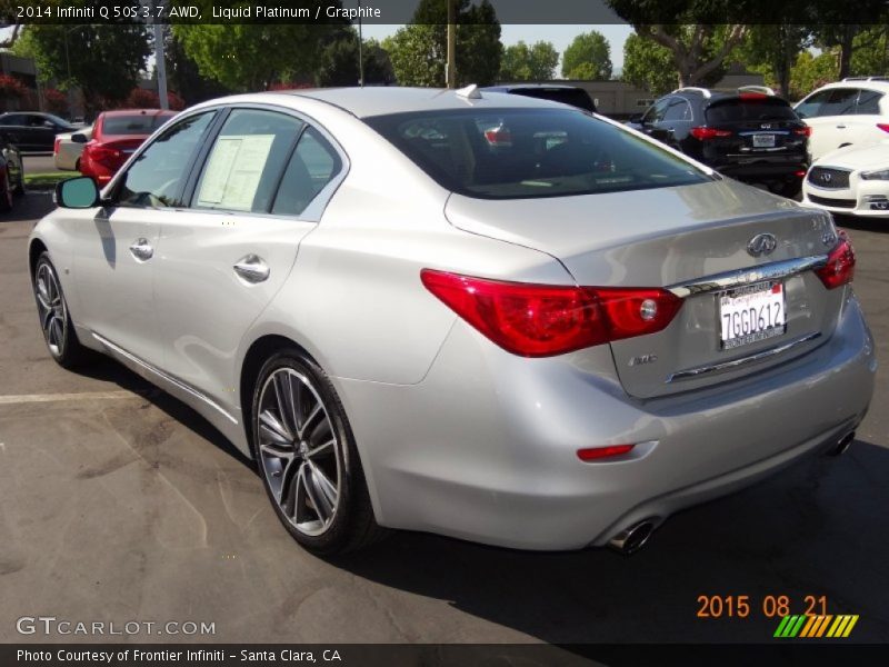 Liquid Platinum / Graphite 2014 Infiniti Q 50S 3.7 AWD