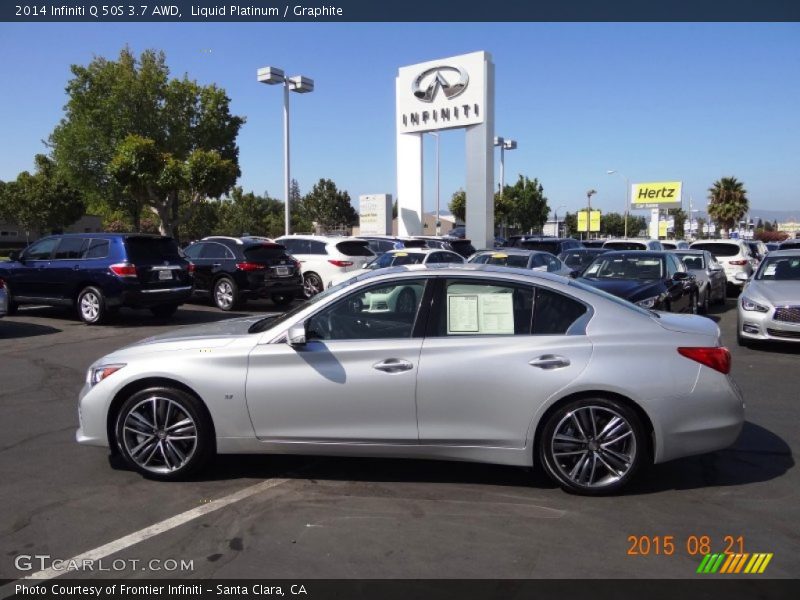 Liquid Platinum / Graphite 2014 Infiniti Q 50S 3.7 AWD