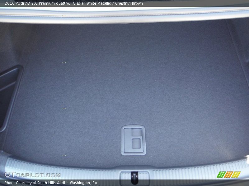 Glacier White Metallic / Chestnut Brown 2016 Audi A3 2.0 Premium quattro