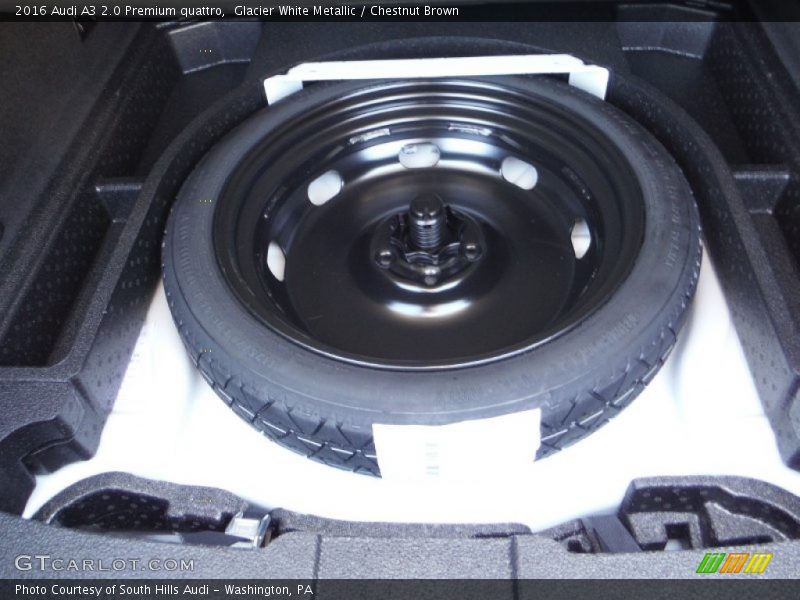 Glacier White Metallic / Chestnut Brown 2016 Audi A3 2.0 Premium quattro