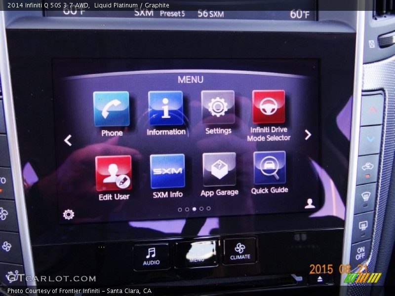 Liquid Platinum / Graphite 2014 Infiniti Q 50S 3.7 AWD