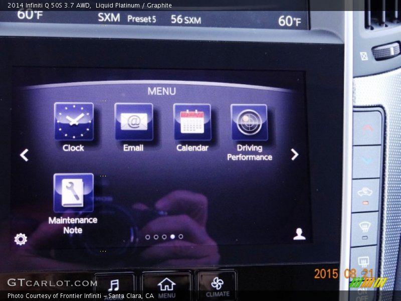 Liquid Platinum / Graphite 2014 Infiniti Q 50S 3.7 AWD