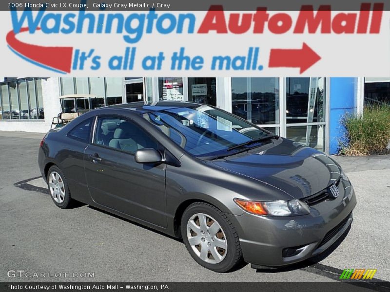 Galaxy Gray Metallic / Gray 2006 Honda Civic LX Coupe