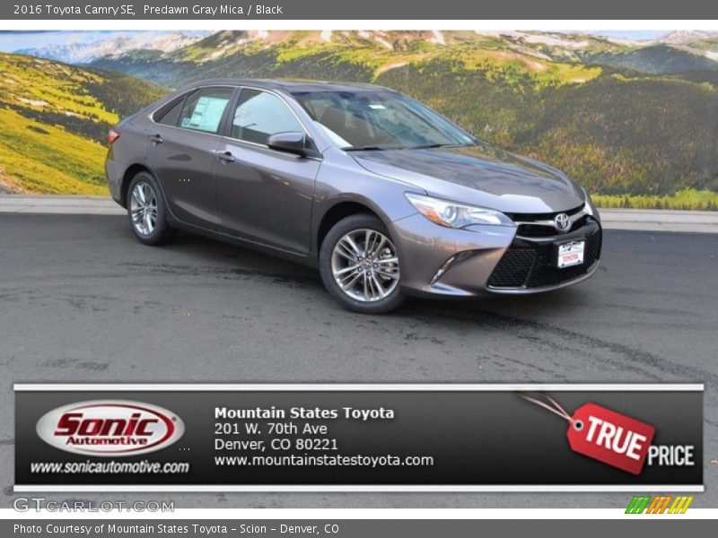Predawn Gray Mica / Black 2016 Toyota Camry SE