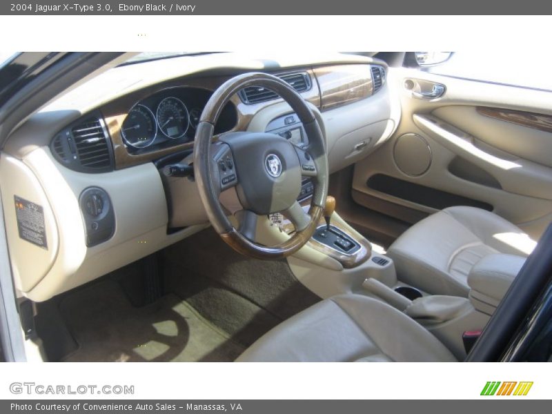 Ebony Black / Ivory 2004 Jaguar X-Type 3.0