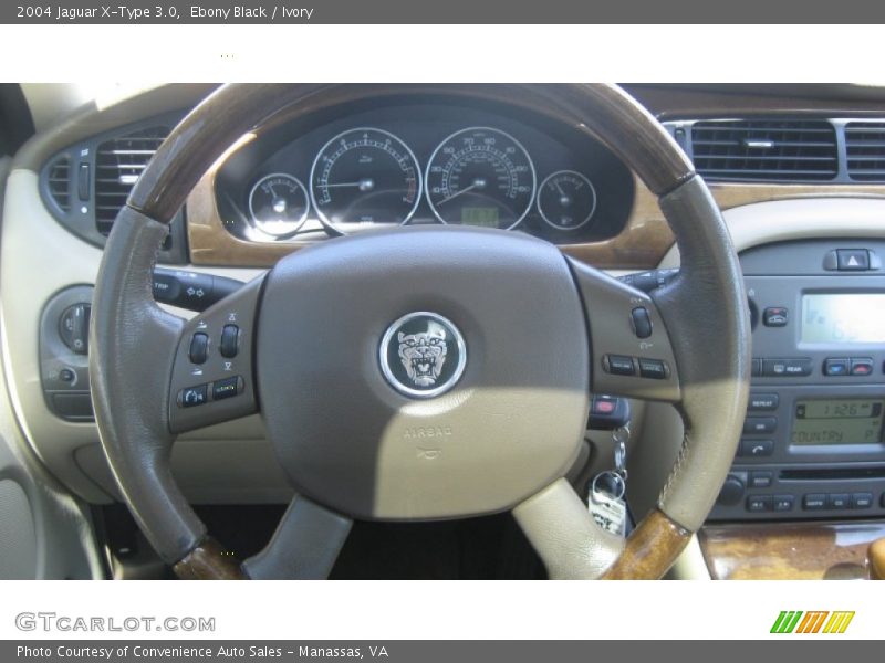 Ebony Black / Ivory 2004 Jaguar X-Type 3.0