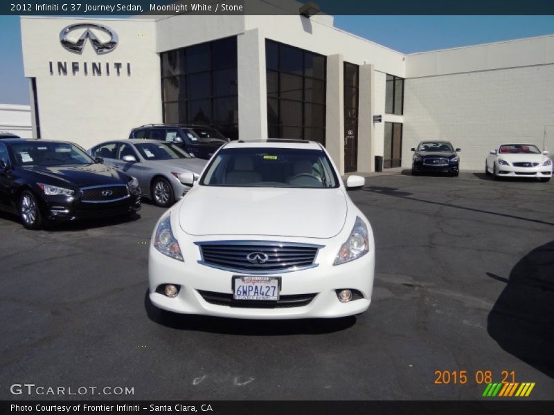 Moonlight White / Stone 2012 Infiniti G 37 Journey Sedan