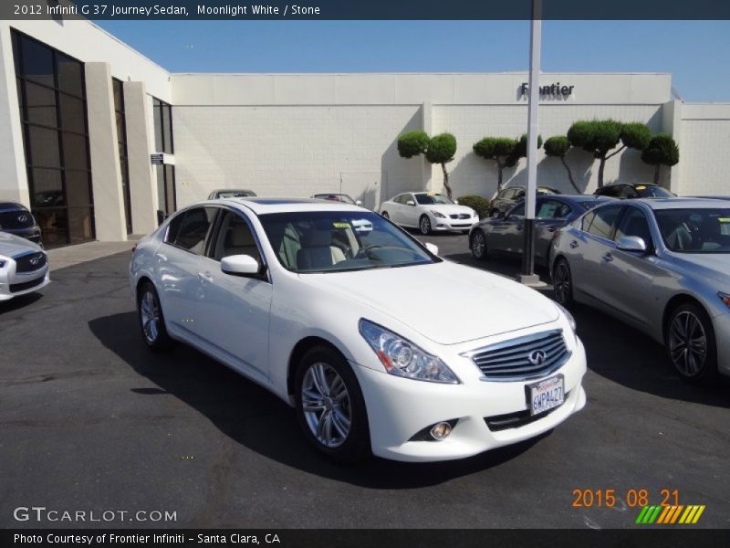 Moonlight White / Stone 2012 Infiniti G 37 Journey Sedan