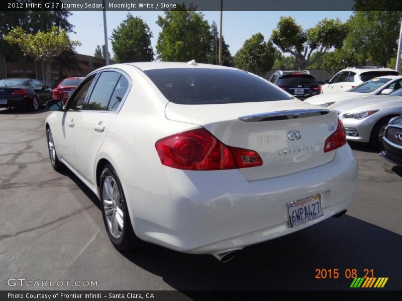 Moonlight White / Stone 2012 Infiniti G 37 Journey Sedan