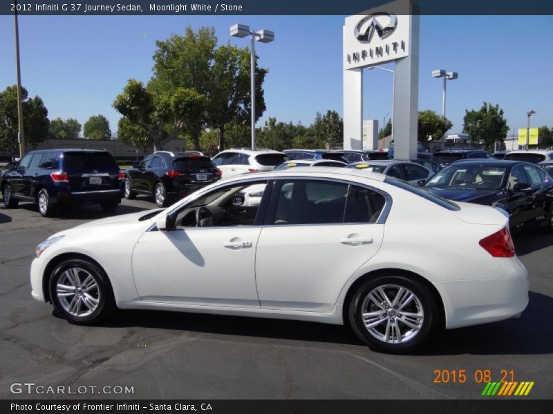 Moonlight White / Stone 2012 Infiniti G 37 Journey Sedan