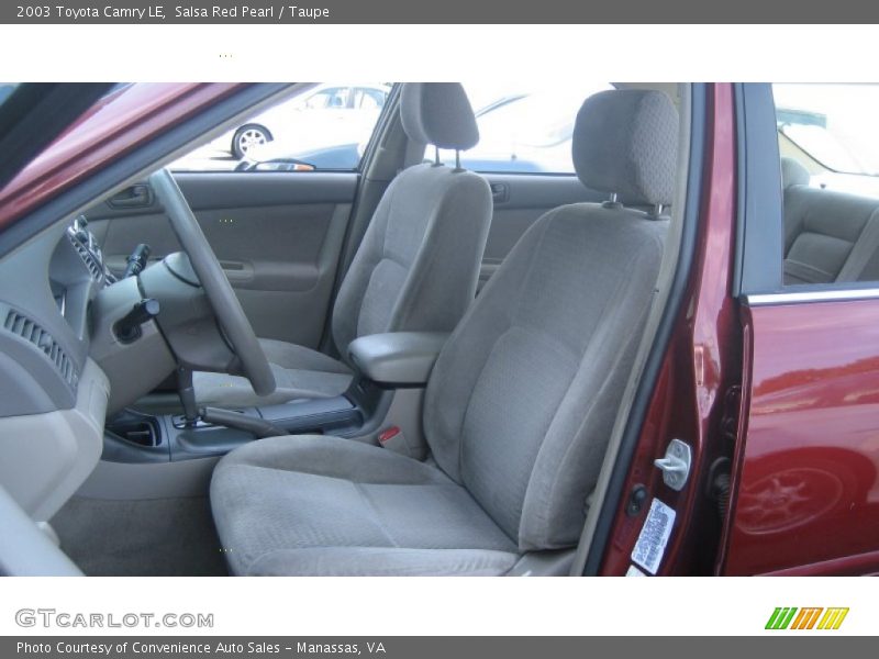 Salsa Red Pearl / Taupe 2003 Toyota Camry LE