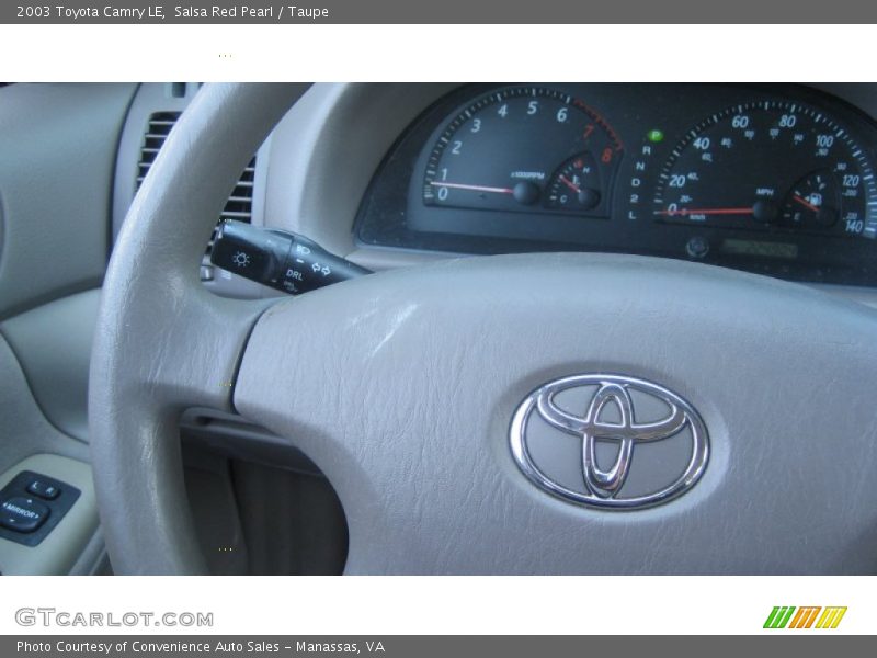 Salsa Red Pearl / Taupe 2003 Toyota Camry LE