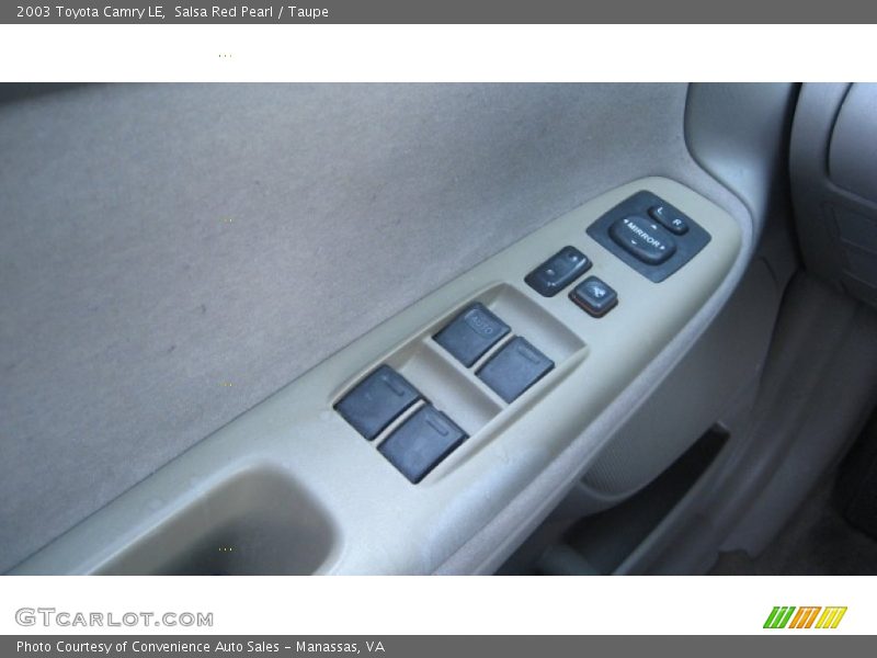 Salsa Red Pearl / Taupe 2003 Toyota Camry LE