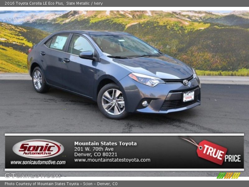 Slate Metallic / Ivory 2016 Toyota Corolla LE Eco Plus