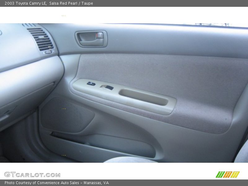 Salsa Red Pearl / Taupe 2003 Toyota Camry LE