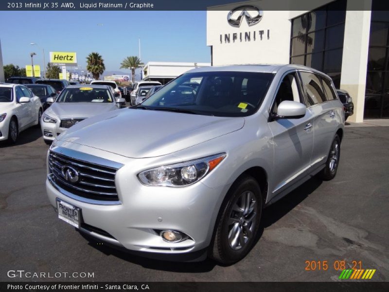 Liquid Platinum / Graphite 2013 Infiniti JX 35 AWD