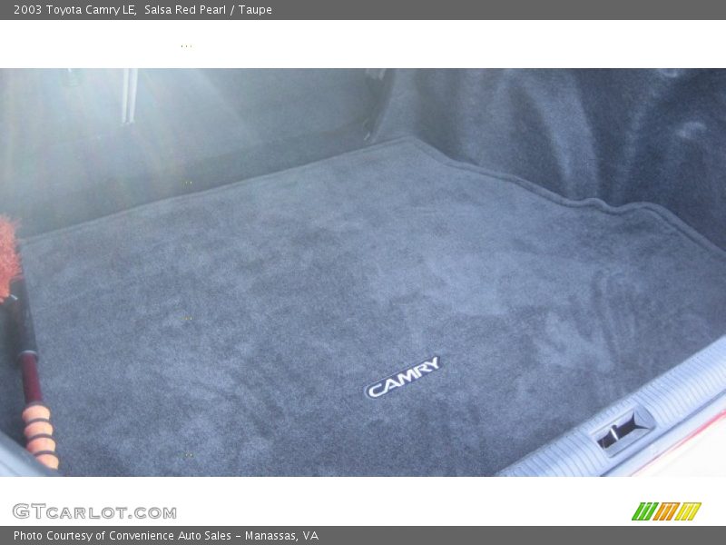 Salsa Red Pearl / Taupe 2003 Toyota Camry LE
