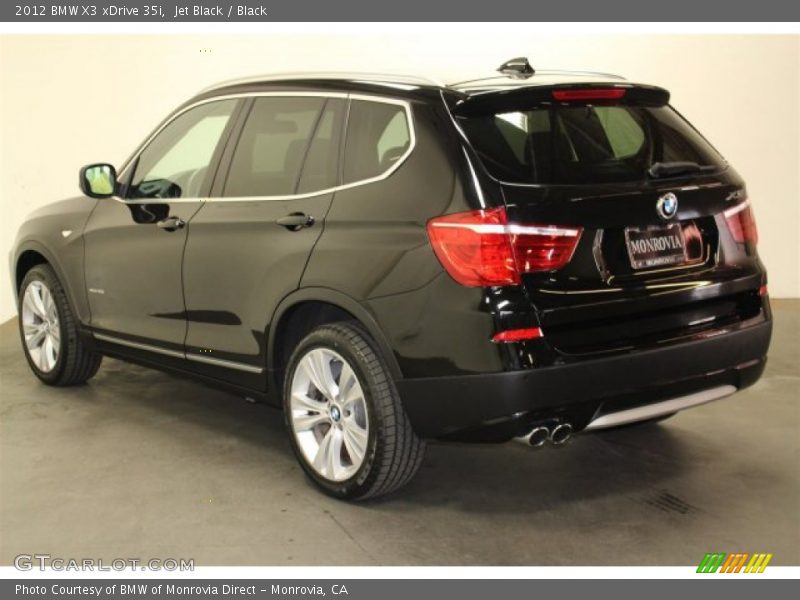 Jet Black / Black 2012 BMW X3 xDrive 35i