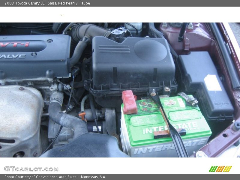 Salsa Red Pearl / Taupe 2003 Toyota Camry LE