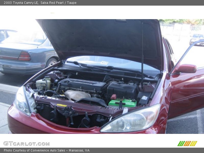 Salsa Red Pearl / Taupe 2003 Toyota Camry LE
