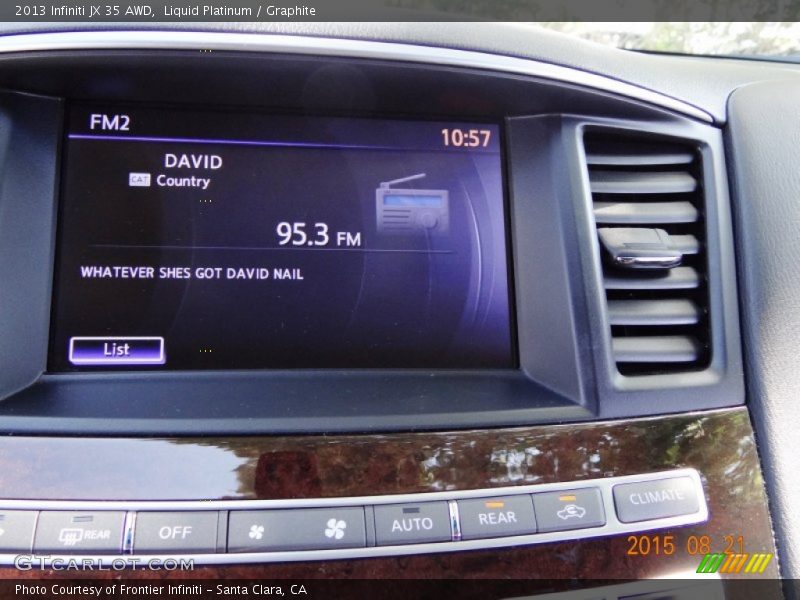 Liquid Platinum / Graphite 2013 Infiniti JX 35 AWD