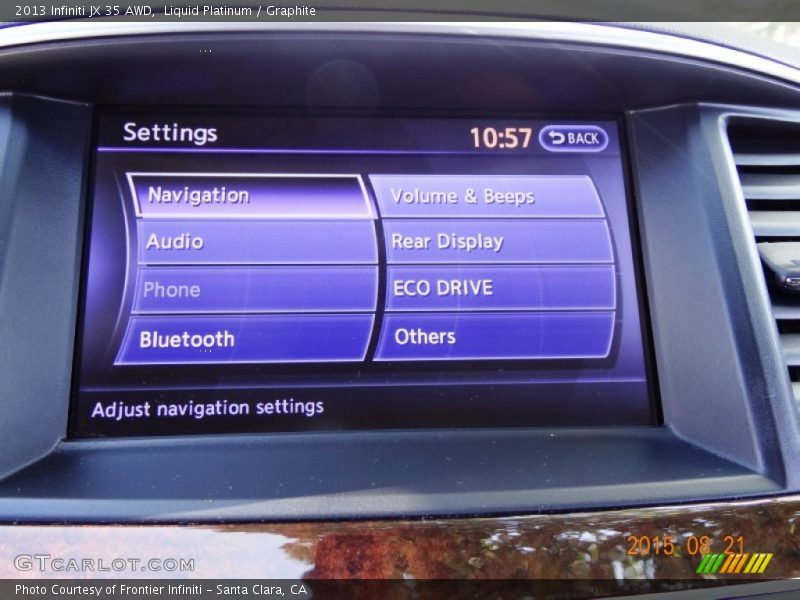Liquid Platinum / Graphite 2013 Infiniti JX 35 AWD