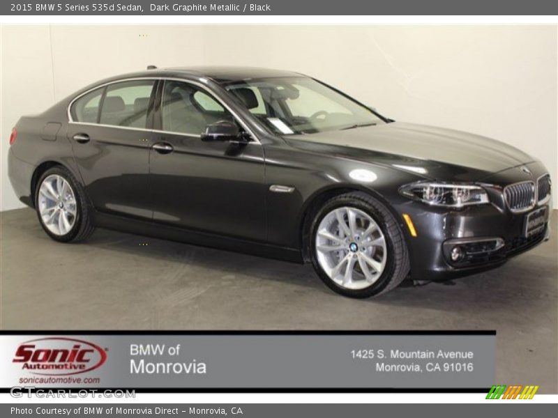 Dark Graphite Metallic / Black 2015 BMW 5 Series 535d Sedan