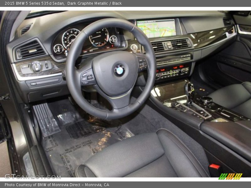 Dark Graphite Metallic / Black 2015 BMW 5 Series 535d Sedan