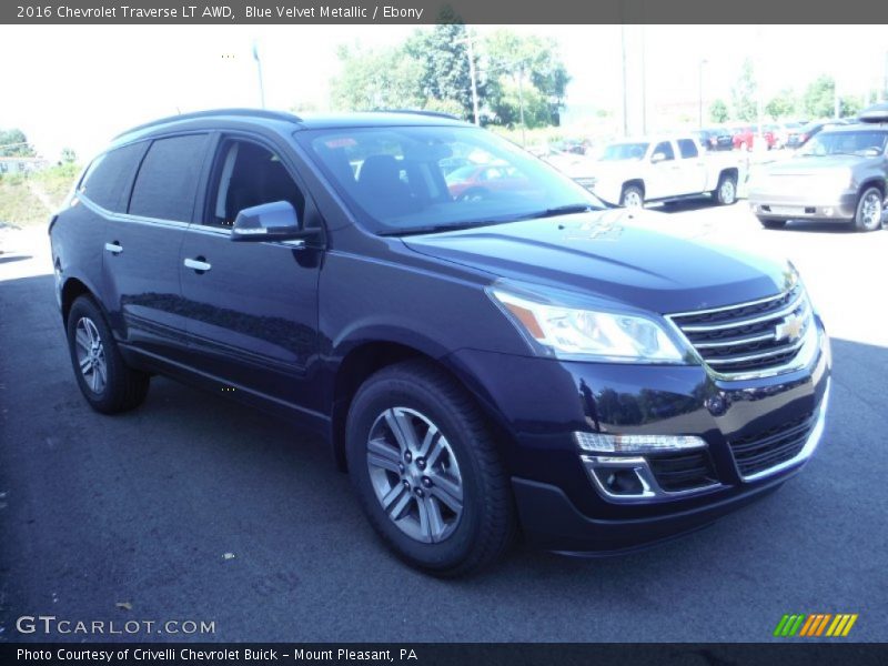 Blue Velvet Metallic / Ebony 2016 Chevrolet Traverse LT AWD