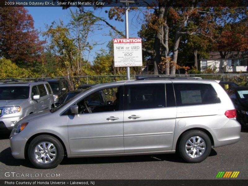 Silver Pearl Metallic / Gray 2009 Honda Odyssey EX-L
