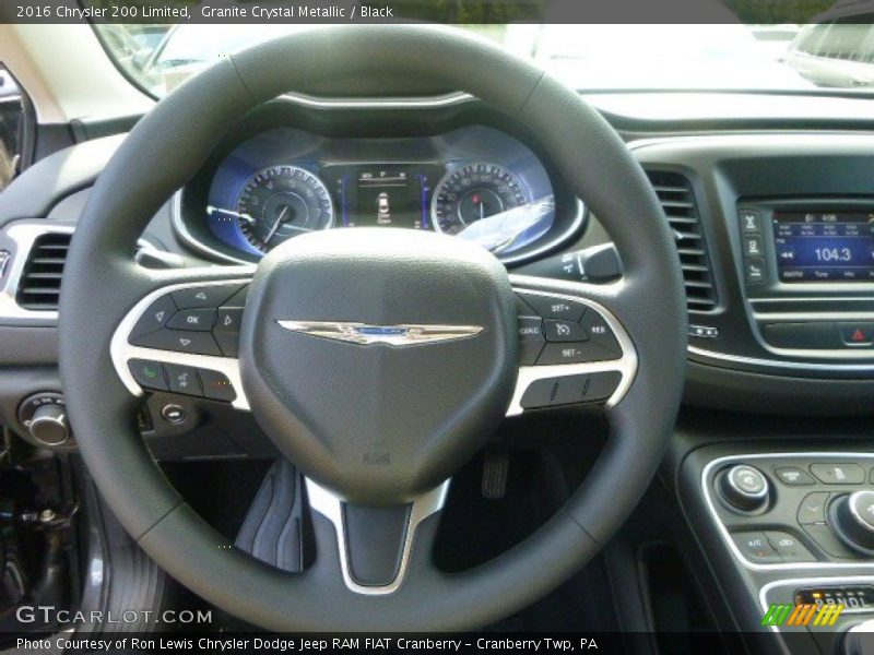 Granite Crystal Metallic / Black 2016 Chrysler 200 Limited
