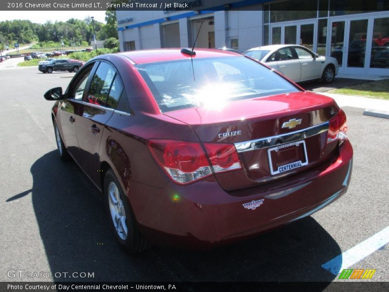 Siren Red Tintcoat / Jet Black 2016 Chevrolet Cruze Limited LT