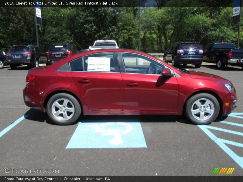 Siren Red Tintcoat / Jet Black 2016 Chevrolet Cruze Limited LT